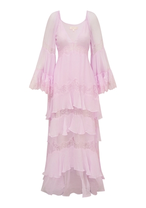 LoveShackFancy Devina Layered Chiffon Dress - Moda Operandi