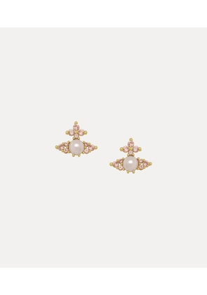 Vivienne Westwood Feodora Earrings Gold-champagne-cz-pink-pearl Gold-champagne-cz-pink-pearl Women