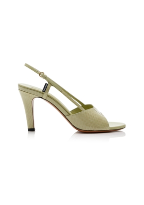 Miu Miu Snake-Effect Leather Sandals - Moda Operandi