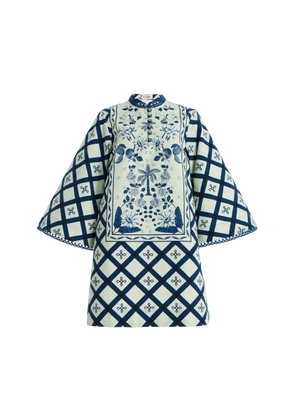 VERANDAH Cotton-Hemp Mini Kaftan Dress - Moda Operandi
