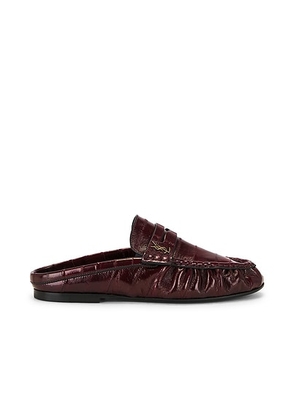 Saint Laurent Le Loafer Mule in Deep Bordeaux - Burgundy. Size 36 (also in 37, 39).