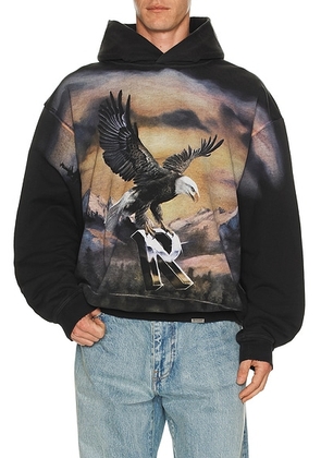 REPRESENT Chrome Flight Hoodie in Stained Black - Black. Size L (also in M, S, XL/1X).