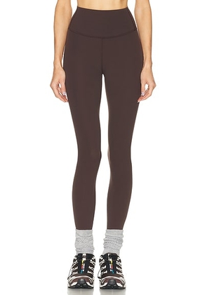 Splits59 River High Waist Airweight Stirrup Legging in Dark Chocolate - Chocolate. Size S (also in L, M, XL, XS).