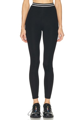 Splits59 Bailey High Waist Active Rib 7/8 Legging in Black - Black. Size L (also in M, S, XL, XS).