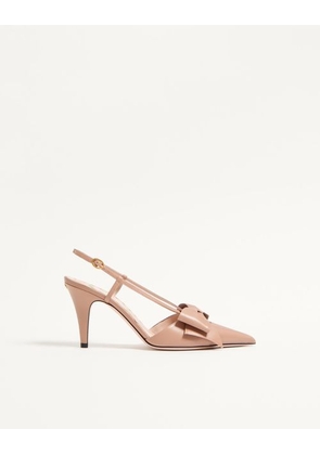 Valentino Garavani Bowow Slingback Pumps In Kidskin 85Mm Woman ROSE CANNELLE 35