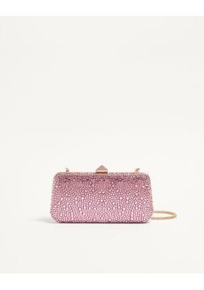 Valentino Garavani Carry Secrets Rhinestone Minaudiere Woman LIGHT PINK UNI