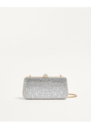 Valentino Garavani Carry Secrets Rhinestone Minaudiere Woman CRYSTAL UNI