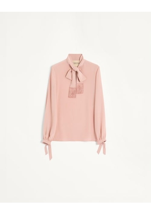 Valentino Crepe De Chine Shirt Woman VINTAGE ROSE 36