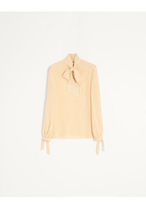 Valentino Crepe De Chine Shirt Woman BIRCH 36