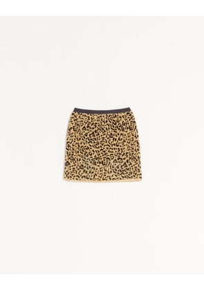 Valentino Jacquard Animal Print Lurex Knit Skirt Woman ANIMAL PRINT L