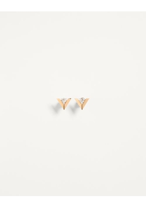 Valentino Garavani Je Les V Metal And Crystal Earrings Woman GOLD/CRYSTAL UNI