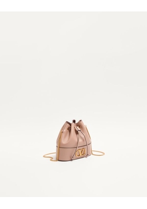 Valentino Garavani Mini Bucket Bag In Nappa With Vlogo Signature Chain Woman ROSE CANNELLE UNI