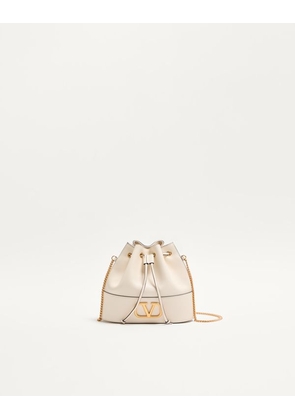 Valentino Garavani Mini Bucket Bag In Nappa With Vlogo Signature Chain Woman LIGHT IVORY UNI