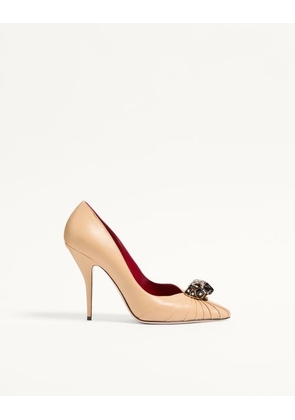 Valentino Garavani Panthea Goatskin Pumps 105Mm Woman DESERT BEIGE 35