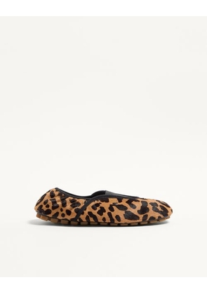 Valentino Garavani Rhytmika Ballerina In Haircalf With Fauve Eclat Print Man ANIMAL PRINT 39