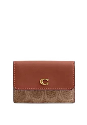 Coach Mini Canvas Trifold Wallet