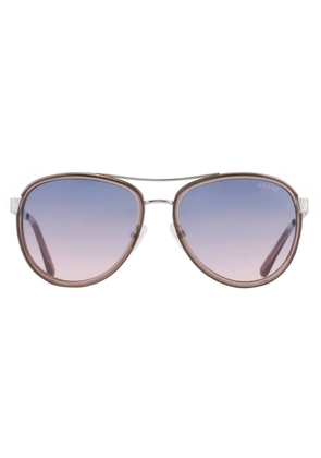 Guess Factory Smoke Pilot Ladies Sunglasses GF6188 20B 57