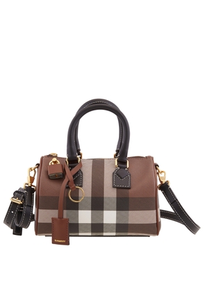 Burberry Dark Birch Brown Check Mini Bowling Bag