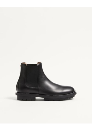 Valentino Garavani Urbie Calfskin Ankle Boot Man BLACK 39