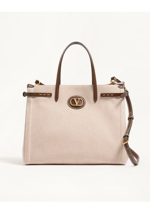 Valentino Garavani Valentino Garavani Antibes Medium Canvas Shopping Bag Man NATURAL UNI