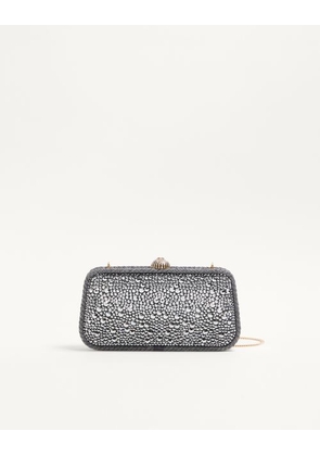 Valentino Garavani Valentino Garavani Carry Secrets Minaudiere With Rhinestones Woman CRYSTAL UNI