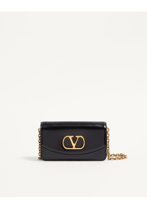 Valentino Garavani Valentino Garavani Vain Clutch Bag In Shiny Calfskin Woman BLACK UNI