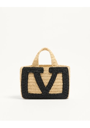 Valentino Garavani Valentino Garavani Viva Superstar Small Shopping Bag In Raffia Woman NATURAL UNI
