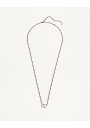 Valentino Garavani Valentino Garavani Vlogo Signature Metal Necklace Man TRANSPARENT UNI