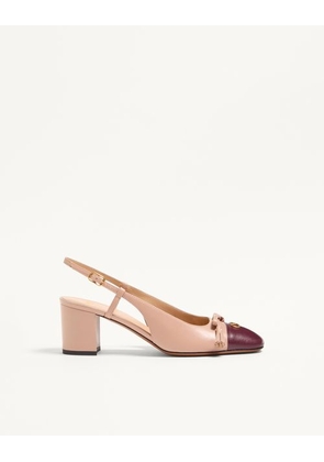 Valentino Garavani Valet Du Roi Kid Slingback Pump 60Mm Woman ROSE CANNELLE/GARNET 35