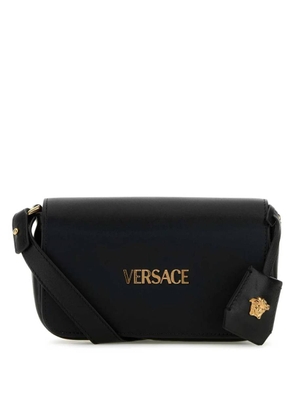 Versace Tag Foldover Top Mini Shoulder Bag