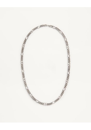 Valentino Garavani Vlogo Signature Metal Necklace Man PALLADIUM UNI