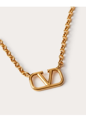 Valentino Garavani Vlogo Signature Metal Necklace Woman GOLD UNI