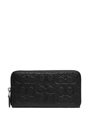 Coach Accordion Zip Around Leather Wallet