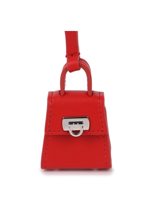 Ferragamo Gancini Micro Charm in Red