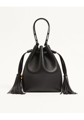 Valentino Garavani Valentino Garavani Small So Seau Bucket Bag in Leather Woman BLACK UNI