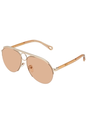 Chloe Rose Gold Pilot Ladies Sunglasses CE152S 841 59 14