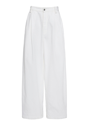 Bottega Veneta Pleated Denim Wide-Leg Trousers - Moda Operandi