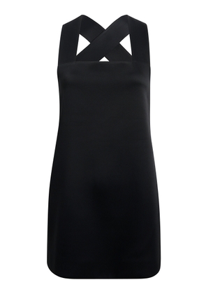 Khaite Mella Cross-Back Crepe-Satin Mini Dress - Moda Operandi