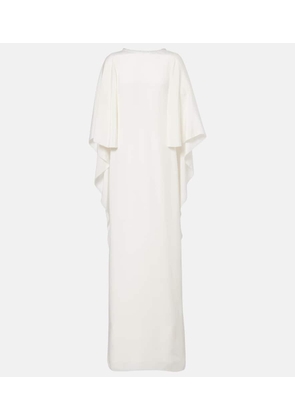 Max Mara Poker cape-detail silk gown