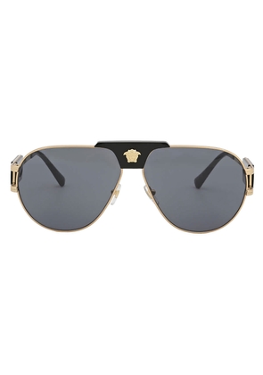 Versace Dark Grey Pilot Mens Sunglasses VE2252 100287 63