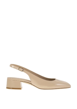 Stuart Weitzman Maeva 35 Leather Slingback Heels, Brand Size 36 ( US Size 5.5 )