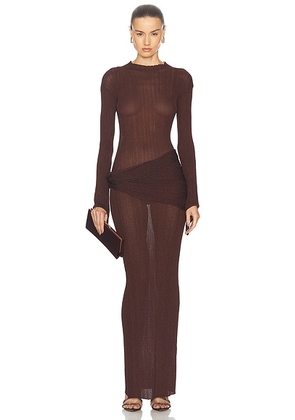 Aya Muse Steren Dress in Chocolate - Brown. Size S (also in ).
