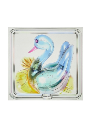 Tory Burch Swan Print Silk Scarf