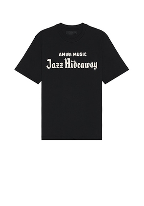 Amiri Jazz Hideaway Tee in Black - Black. Size M (also in ).
