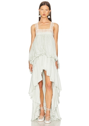 Chloe Light Organic Silk Dress in Limpid Green - Mint. Size 38 (also in ).