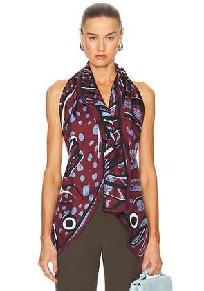 Bottega Veneta Sleeveless Blouse in Black Cherry & Admiral - Wine. Size S (also in ).