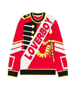 Charles Jeffrey LOVERBOY Loverboy Logo Jumper in Red Soldier - Red. Size L (also in ).