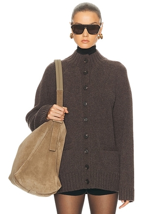 EAVES Jen Cardigan in Deep Bark - Brown. Size XXS (also in ).
