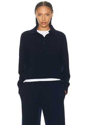 EAVES Hansen Wool Cashmere Sweater in Navy - Navy. Size M (also in L, S, XL, XS, XXS).