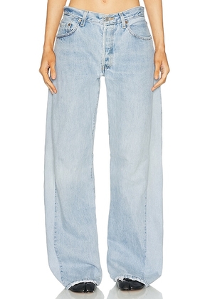 Aligrace Retro Oversized Wide Leg Jeans in Light - Blue. Size 23 (also in 25, 27, 28, 29, 30).